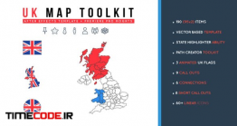 دانلود پروژه آماده افترافکت : نقشه انگلستان UK Map Toolkit
