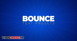 دانلود پریست متن افترافکت Bounce Text Presets