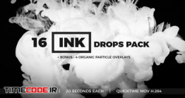 دانلود 16 فوتیج از پخش شدن جوهر Ink Drops Pack