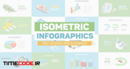 دانلود پروژه آماده افترافکت : المان های موشن گرافیک ایزومتریک Isometric Infographics