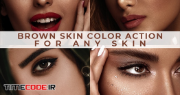 دانلود اکشن فتوشاپ برای روتوش صورت  Brown Skin Color Actions