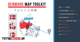 دانلود پروژه آماده افترافکت : نقشه دانمارک Denmark Map Toolkit
