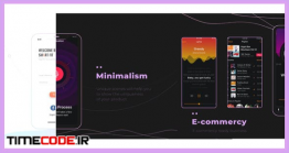 دانلود پروژه آماده افترافکت : تیزر معرفی اپلیکیشن Dark / Light App Promo Minimalism Showreel
