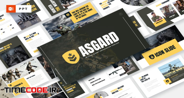 دانلود قالب پاورپوینت نظامی ASGARD Military Army Powerpoint Template ...