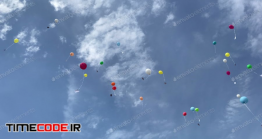 دانلود عکس استوک : بادکنک در آسمان Balloons In The Sky