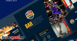 دانلود رایگان قالب پاورپوینت بسکتبال Barbatoz – Basketball Sport Powerpoint Template