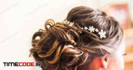 دانلود عکس استوک : مدل مو عروس Beautiful Bride With Fashion Wedding Hairstyle
