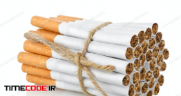 دانلود عکس استوک :بسته سیگار  Bunch Of Cigarettes Isolated