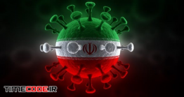 دانلود فوتیج موشن گرافیک : کرونا با پرچم ایران Covid-19 Corona Iran
