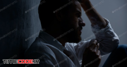 دانلود عکس استوک : مرد افسرده در حال سیگار کشیدن Depressed Man Smoking Cigarette