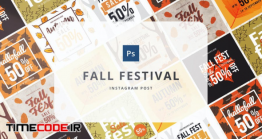 دانلود فایل لایه باز اینستاگرام مخصوص حراج پاییزی Fall Festival Instagram Post