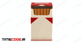 دانلود عکس استوک : پاکت سیگار Isolated Pack Of Cigarettes