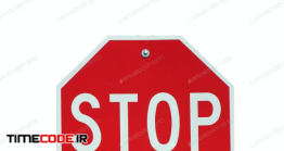 دانلود عکس استوک : تابلو سیگار ممنوع Isolated Stop Sign With Cigarette Post