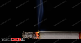 دانلود عکس استوک : سیگار در حال سوختن Lit And Burning Cigarette With Smoke