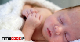 دانلود عکس استوک : نوزاد تازه متولد شده در خواب Sleeping Newborn Baby
