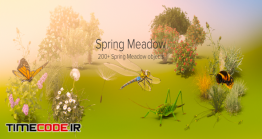 دانلود مجموعه عکس بدون پس زمینه : گیاهان و حشرات Spring Meadow Collection