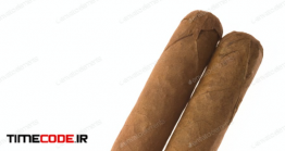 دانلود عکس استوک : سیگار برگ Two Cuban Cigar