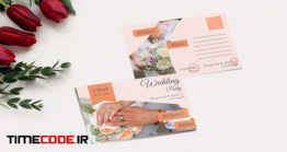 دانلود فایل لایه باز : کارت عروسی Wedding Postcard