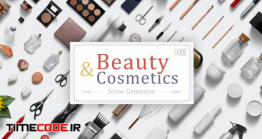 دانلود موکاپ و جعبه ابزار ساخت تصاویر گرافیکی آرایشی و بهداشتی Beauty & Cosmetics Scene Generator