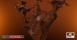 دانلود فوتیج پاشیدن شکلات  Chocolate Rising Splash
