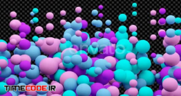 دانلود فوتیج ترنزیشن حباب رنگی Colorful Balls Transition 4K