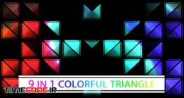 دانلود بک گراند موشن گرافیک مثلث های رنگی Colorful Triangle