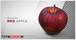 دانلود فوتیج آلفا سیب در حال چرخش Isolated Red Apple