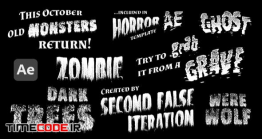دانلود پروژه آماده افترافکت : تایتل ترسناک Monsters – Retro Horror Titles
