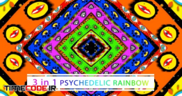 دانلود بک گراند متحرک فانتزی Psychedelic Rainbow III