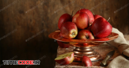 دانلود عکس سیب Ripe Red Organic Apples