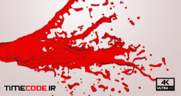دانلود فوتیج پاشیدن رنگ قرمز Splash Of Red Paint Stream
