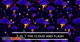 دانلود بک گراند انیمیشن ابر و رعد و برق The Flash Lighting Cloud