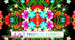 دانلود بک گراند موشن گرافیک رویش گل Tropical Flower