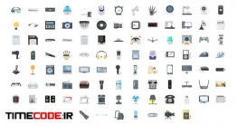 پروژه افترافکت :  100 آیکون انیمیشن با موضوع برق Electronic Gadgets Icons