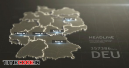 دانلود پروژه آماده افترافکت : نقشه سه بعدی آلمان 3D Germany Map