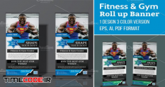 Fitness Gym Roll up Banner Template 5629674 57 12 071