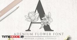 دانلود فونت انگلیسی گل Adenium Flower Font