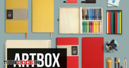 دانلود جعبه ابزار ساخت موکاپ میز تحریر  ArtBox – Artistic Mockup Kit