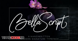 دانلود فونت انگلیسی خوشنویسی  Bella Script