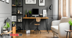 bright sofa standing in dark living room interior 44121 12 44 889