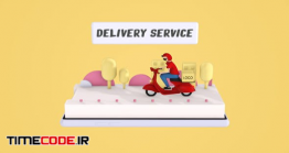 دانلود تیزر موشن گرافیک خدمات ارسال درب منزل Delivery Service