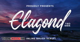 دانلود فونت انگلیسی قلمو نقاشی Elagond – Inline Brush Script