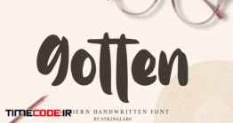 دانلود فونت انگلیسی گرافیکی دست نویس فانتزی Gotten – Modern Handwritten Font