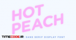 دانلود فونت انگلیسی نقطه ای Hot Peach – Sans Serif Display Font