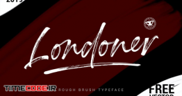 دانلود فونت انگلیسی قلمو  Londoner – Rough Brush Font