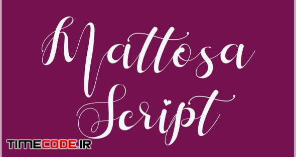 فونت Script دانلود فونت انگلیسی فانتزی پیوسته Mattosa Script – تایم کد