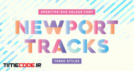 دانلود فونت انگلیسی فانتزی Newport Tracks – Colour Font
