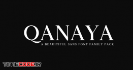 دانلود فونت انگلیسی گرافیکی  Qanaya Serif Font Family Pack