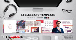دانلود طرح لایه باز مود برد برای معرفی برند Stylescape / Moodboard Template
