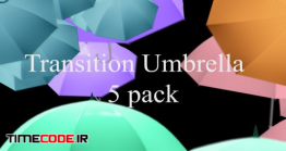 دانلود فوتیج آلفا ترنزیشن چتر Umbrella Colorful Transition